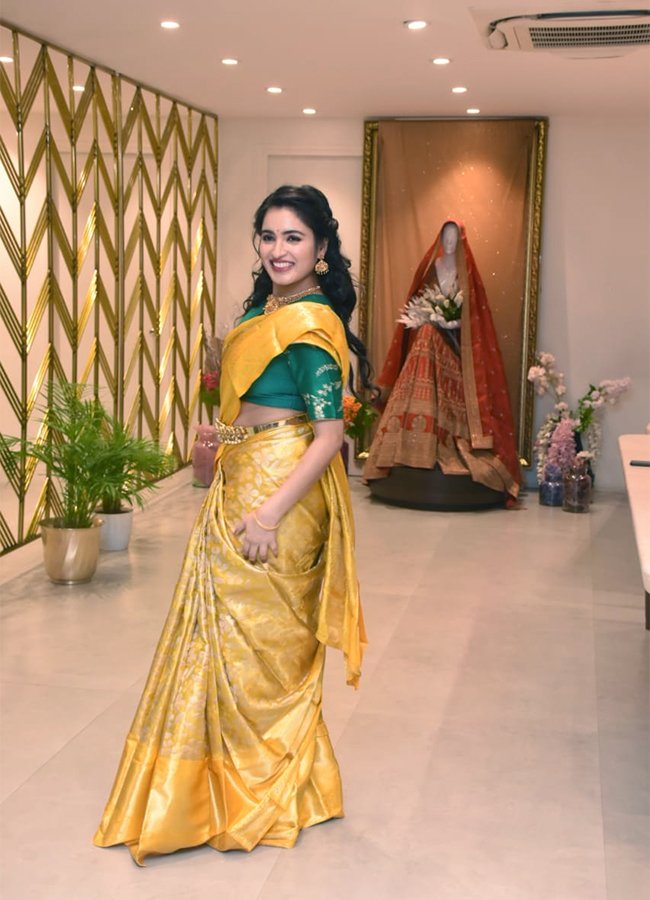 Telugu Actress Rathika Rose Stills in Yellow Saree